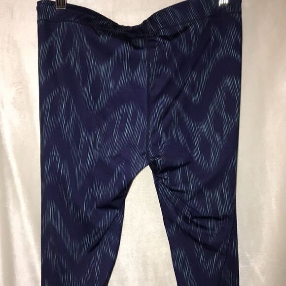 Roxy Women's Athletic Elastic Waist Geometric Work Out Purple Leggings Size M - Picture 5 of 7